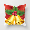 Axyaa Christmas Bell Red Throw Pillow Cover