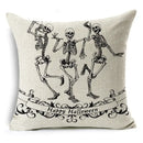 Axyaa Bone Cartoon Cushion Cover - Halloween Themed Decorative Pillow Case