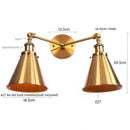 Axyaa Loft Plug-in LED Wall Lamps 2 Heads Silver Vintage Lighting