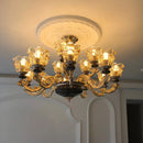 Axyaa Luxury Crystals Ceiling Chandelier for Elegant Interior Decor