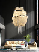 Axyaa Modern Tassels Chandelier | Iron Chain Hanging Light for Home LED
