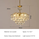 Axyaa Nordic Crystal Chandelier: Modern Luxury Ceiling Light for Master Bedroom & Dining Room