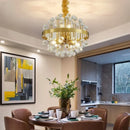 Axyaa Colorful Crystal Chandelier Modern Luxury Living Room Pendant Lamp