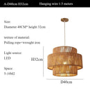 Axyaa Wabi Sabi Hemp Rope Pendant Lamp, Rattan Woven Chandelier for Home Decor