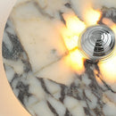 Axyaa Modern LED Wall Lamp - Circular Marble Living Room Lights