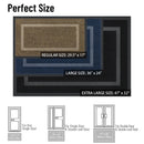 Axyaa Rubber Indoor Outdoor Entryway Mat Easy Clean Low Profile Fade Resistant Mats