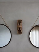 Axyaa Ratta Weaving Wall Sconces Retro Wabi-Sabi Home Decor Living Room Bedroom Hotel