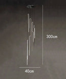 Axyaa Modern Ring Stairs Pendant Light Chandeliers for Living Room Dining Room Lighting