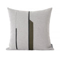 Axyaa Olive Green Leather Stitching Square Pillow - Simple Villa Bed Cushion