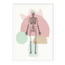 Axyaa Human Anatomy Skeleton Canvas Wall Art for Medical Office Decor