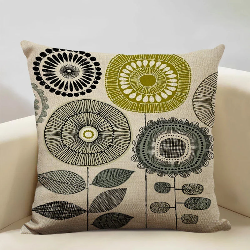 Nordic Style Cotton Tree Of Love Throw Pillow Cover 45x45CM Square Axyaa Brand