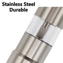 Axyaa Stainless Steel Thumb Press Salt Pepper Grinder for Barbecue Kitchen