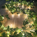 Axyaa Artificial Ivy Plant Wall Vines with LED String Lights, Greenery Ivy Leaf Vines