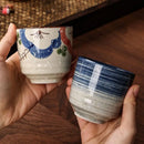Axya Hand-Painted Ceramic Tea Cup Set for Tea and Wine Tasting
