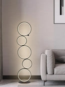 Axyaa Modern 5-Ring LED Floor Lamp for Living Room, Bedroom Ambient Lighting