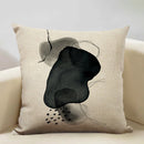 Axyaa Geometric Lines Pattern Art Decoration Cushion Cover 45x45cm Linen