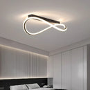 Axyaa LED Ceiling Light: Modern White/Black Bedroom Dining Room Pendant Fixture