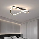 Axyaa Modern LED Ceiling Light - White/Black Bedroom & Dining Room Pendant Fixture