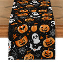 Axyaa Halloween Pumpkin Ghost Table Runner - Festive Farmhouse Decor