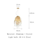 Axyaa Crystal LED Ceiling Chandelier for Luxury Living Room, Bedroom, and Restaurant