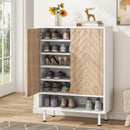 Axyaa 18 Pair Shoe Rack Cabinet with Door: Shoe Organizer for Living Room