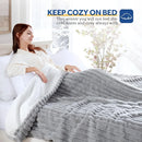Axyaa Electric Blanket Twin Size - Reversible Faux Fur to Sherpa - 10 Heating Levels
