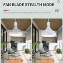 Axyaa Retractable Blade Ceiling Fan Light with Remote Control