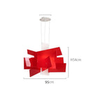 Axyaa Big Bang Nordic Replica LED Pendant Lamp in Red & White