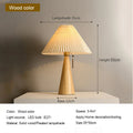 Axyaa Vintage Solid Wood Table Lamp for Bedroom with E27 Socket