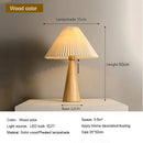Axyaa Vintage Solid Wood Table Lamp for Bedroom with E27 Socket