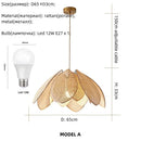 Nordic Wabi Sabi Chandelier Petal Pendant Light by Axyaa