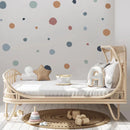 Axyaa Boho Polka Dots Kids Wall Stickers Removable Nursery Decals Bedroom Decor