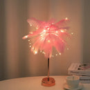 Feather Bedside Lamp by Axyaa: DIY Creative Table Night Light, USB/AA Power
