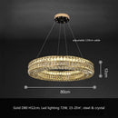 Axyaa Crystal LED Pendant Light: Luxury Steel Hanging Lamp for Modern Foyer & Dining Room