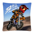 Axyaa Stunt Motorcycle Cartoon Soft Plush Cushion Cover Pillow Case