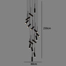 Axyaa Staircase Chandeliers Hanging Light Modern LED Pendant Lamps Indoor Living Room Lighting