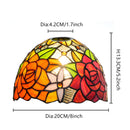 Retro Wall Lamp Shade for Modern Decor by Axyaa - Stained Glass Rose Lampshade