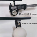 Axyaa Matte White Glass Lamp Shade for E27 E14 Threaded Socket