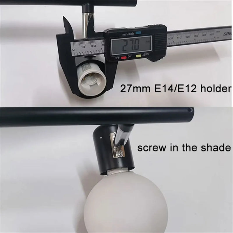 Axyaa Matte White Glass Lamp Shade for E27 E14 Threaded Socket
