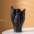 Ceramic Sea Style Vase Pampas Grass Dried Flower Waves Seahorse Starfish by Axyaa