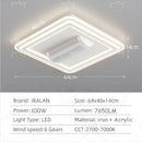 Axyaa Invisible Leafless Ceiling Fan with LED Light for Bedroom & Living Room