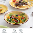 Axyaa Albero Stoneware Tableware Set: Vintage Shabby Chic Design for 6/12 People