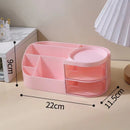 Axyaa Desktop Organizer Drawer, Transparent Plastic Multifunction Pen Holder Cute Design