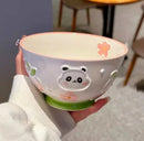 Axyaa Tulip Student 3D Relief Rice Bowl - Children's Tableware