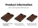 Axyaa Bamboo Rectangular Storage Tray with Handle for Dinner, Dessert, and Fruit