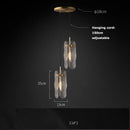 Axyaa Gold Pendant Lights - Glass Art Collection with Dimmable LED