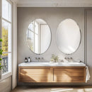 Axyaa Oval Beveled Edge Silver Mirror for Stylish Home Decor