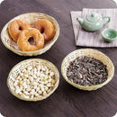 Axyaa Woven Decorative Storage Basket for Food, Bread, Fruit, and Desktop Organization