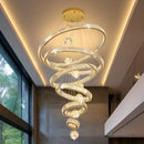Axyaa Crystal Chandelier Pendant Light for Living Room Bedroom Ceiling Decor