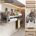 Axyaa Stainless Steel Kitchen Shelf Rack for Seasoning and Knife Storage